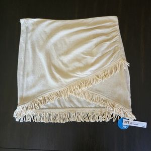 NWT Cupshe Maliah Sarong Tassel Split Wrap Skirt Mini Dress Cover-Up M/L NWT